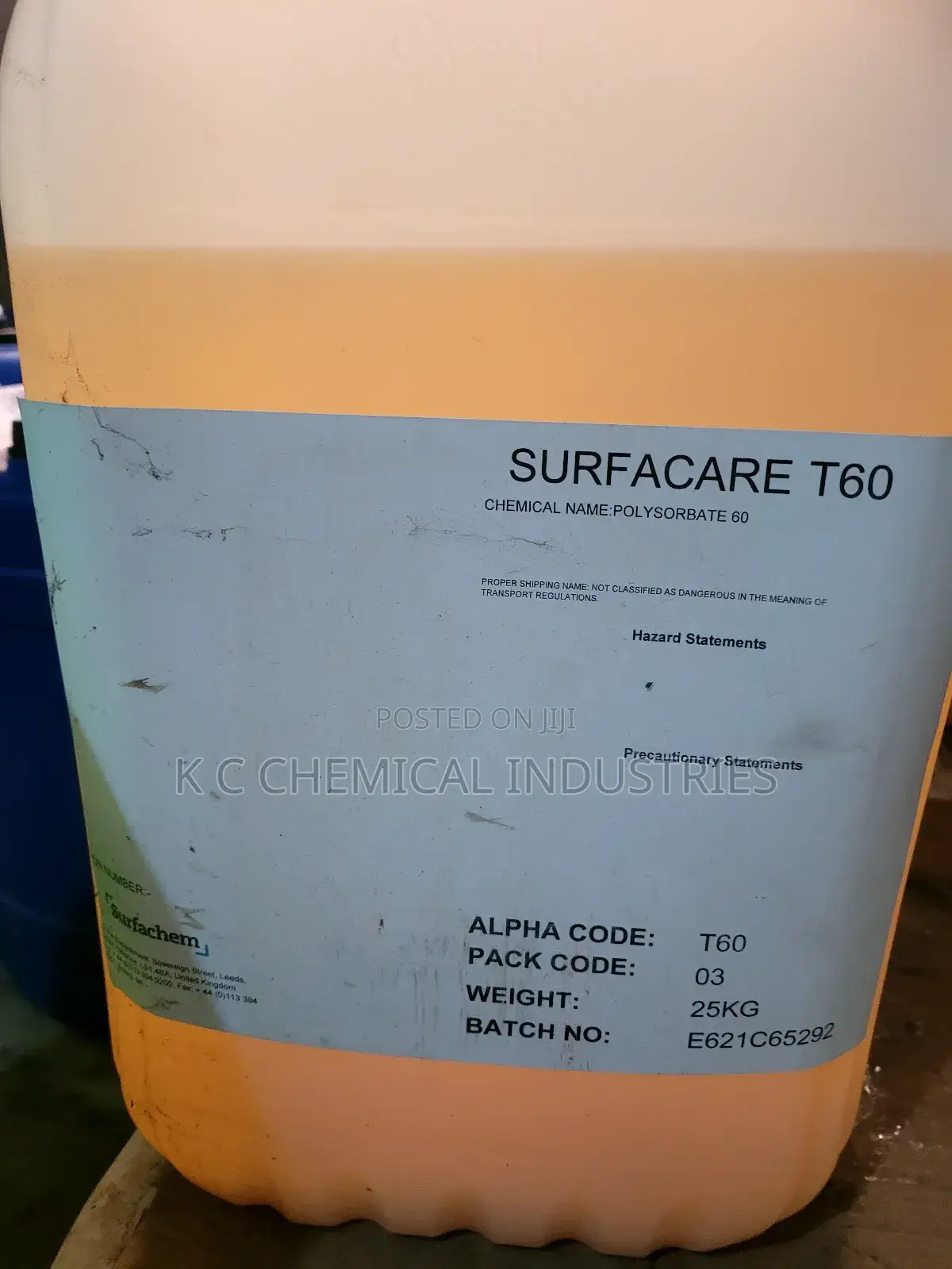 polysorbate 60 (monostéarate de polyéthyléne glycol)